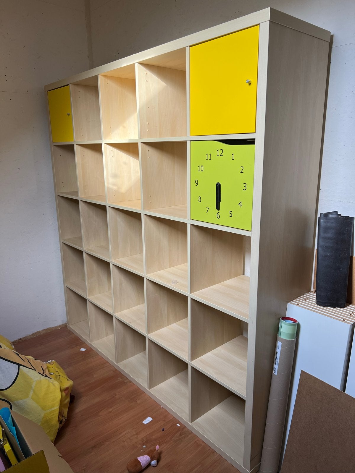 IKEA KALLAX kast met 25 vakken en deurtjes, Ophalen, Gebruikt, 150 tot 200 cm, 25 tot 50 cm