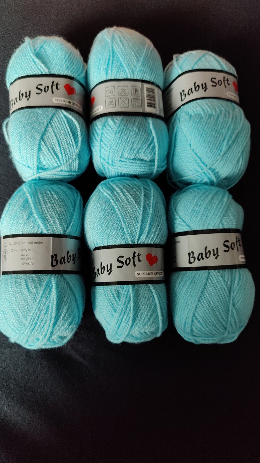 6 bollen Lammy Yarns Baby Soft garen - Lichtblauw, Ophalen of Verzenden, Nieuw