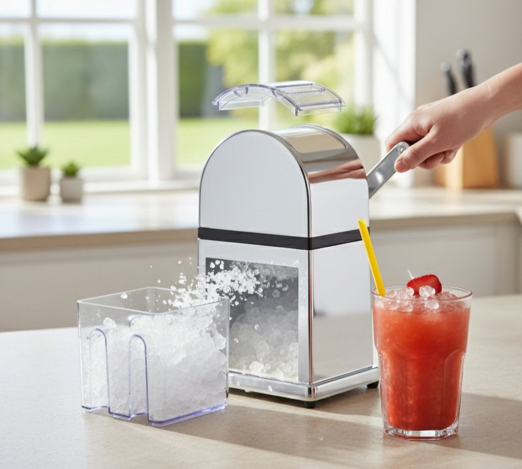 BarUp ijscrusher – luxe chroom & krachtige RVS messen, Huis en Inrichting, Overige typen, Ophalen of Verzenden, Nieuw, Metaal