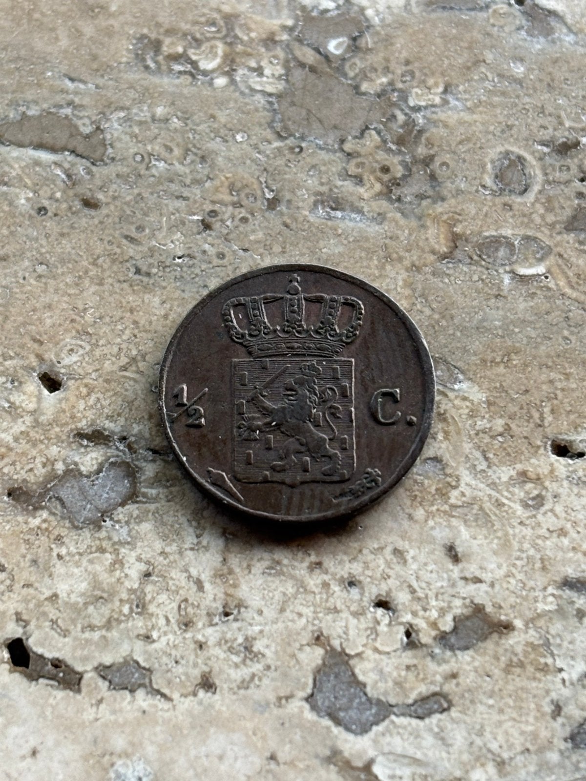 1/2 cent 1832 Willem I, zeer mooie kwaliteit, Postzegels en Munten, Munten | Nederland, Ophalen of Verzenden, Koning Willem I