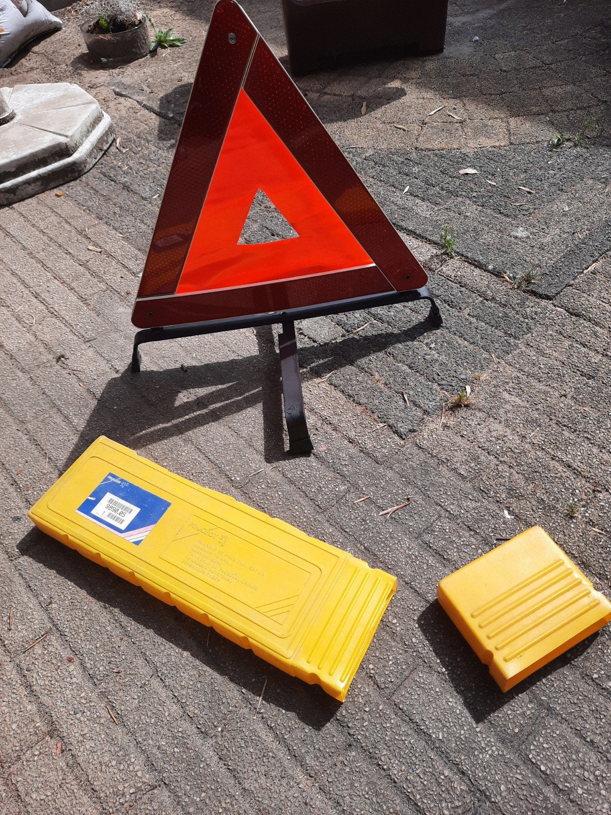 Gevarendriehoek met opbergkoffer, Ophalen of Verzenden, Gebruikt