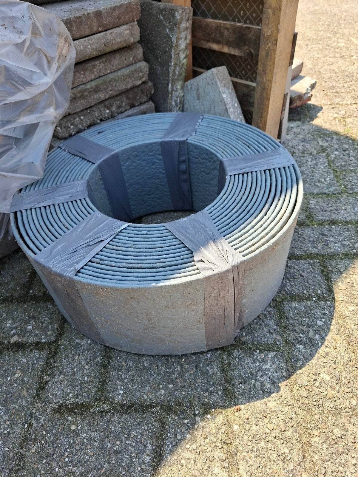 Ecolat kunststof broederrand grijs, 20cm hoog, ca. 20 meter, Ophalen, Kunststof, Minder dan 25 cm, Border