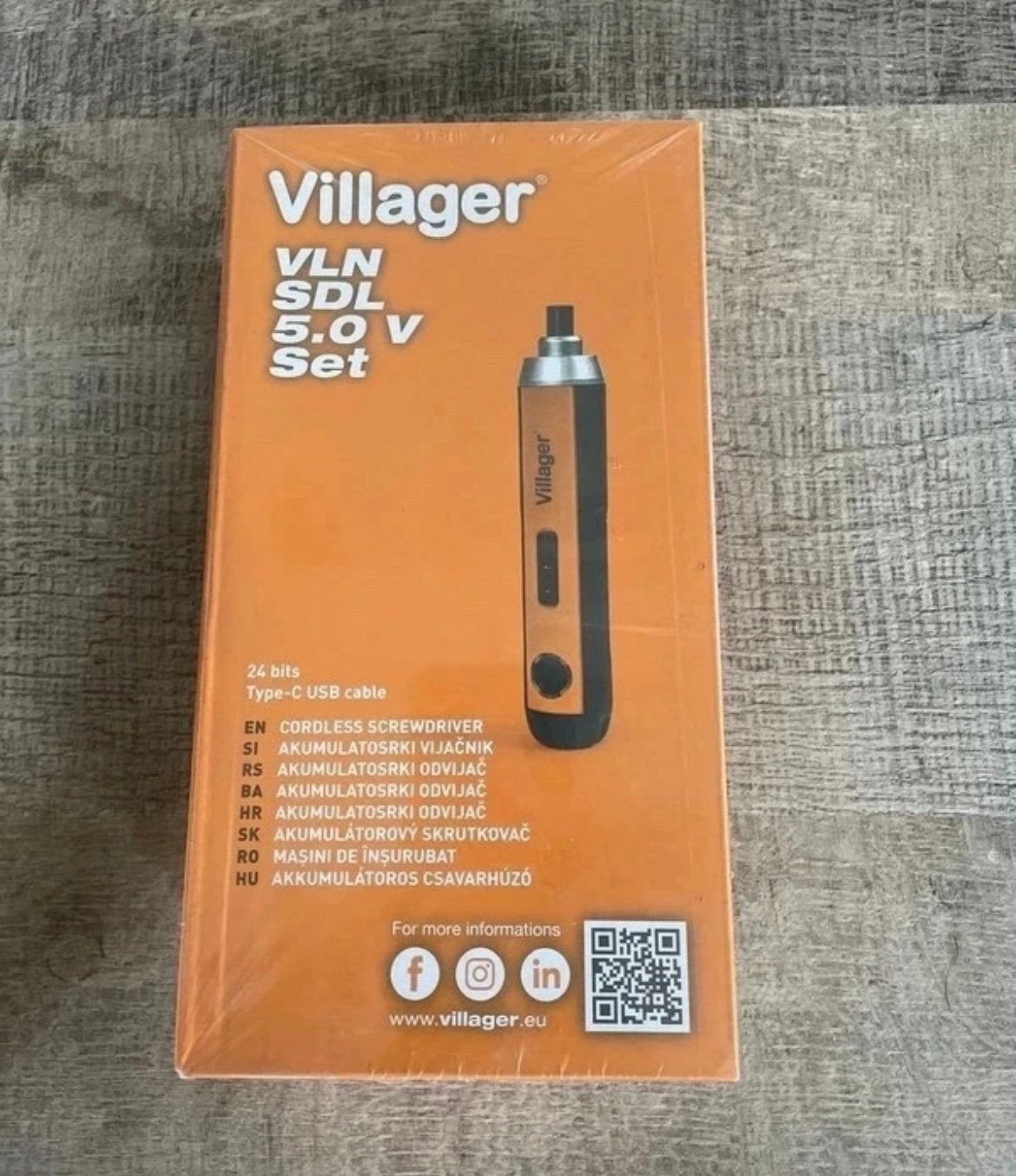 Villager VLN SDL 5.0 V Set - Accuschroevendraaier met 24 bit