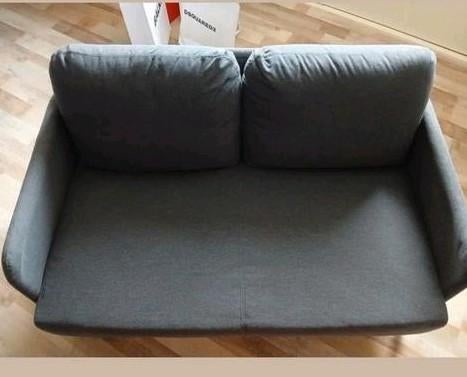 Ikea mini bankje Glostad donkergrijs., Ophalen, Tweepersoons, Zo goed als nieuw, Minder dan 150 cm