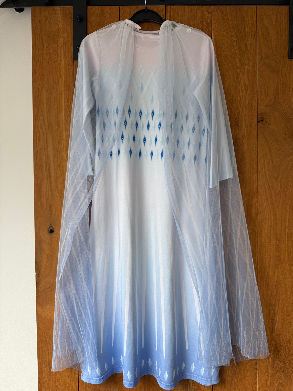 Elsa jurk Frozen 2 verkleedjurk met cape maat 140, Ophalen of Verzenden, Zo goed als nieuw, Meisje
