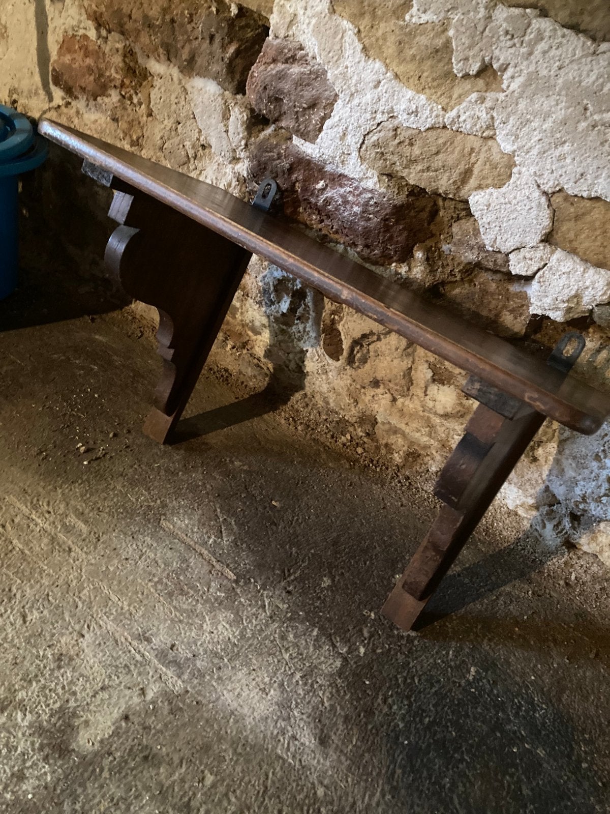 Brocante houten regaal wandplank wandrek frans vintage, Ophalen
