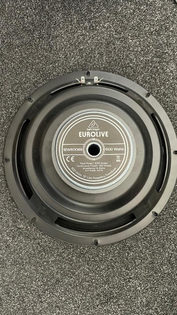 Behringer Eurolive speakers zonder kast, Audio, Tv en Foto, Luidsprekers, Nieuw, 120 watt of meer, Front, Rear of Stereo speakers