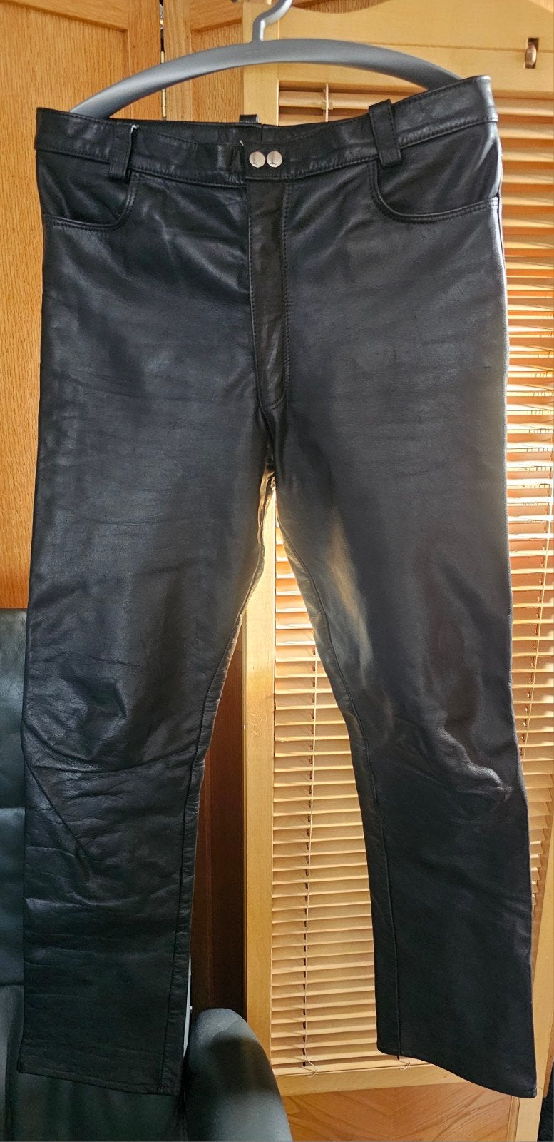 leren broek maat 42/44, Ophalen of Verzenden, Tweedehands, Dames, Broek | leer