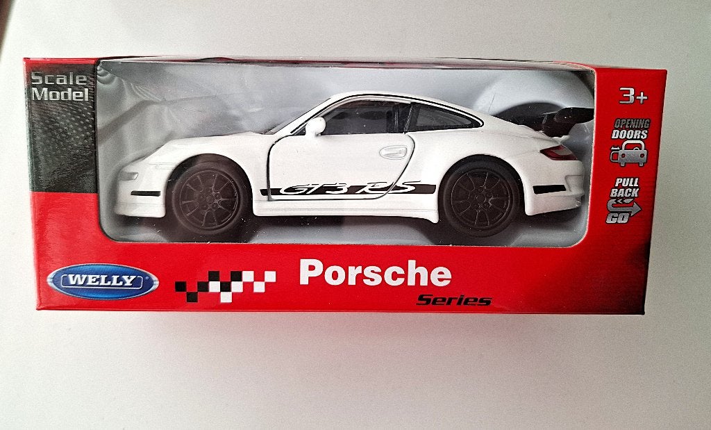 Welly Porsche 911 GT3 RS, deuren kunnen open, Wit, Ophalen, Nieuw, Auto