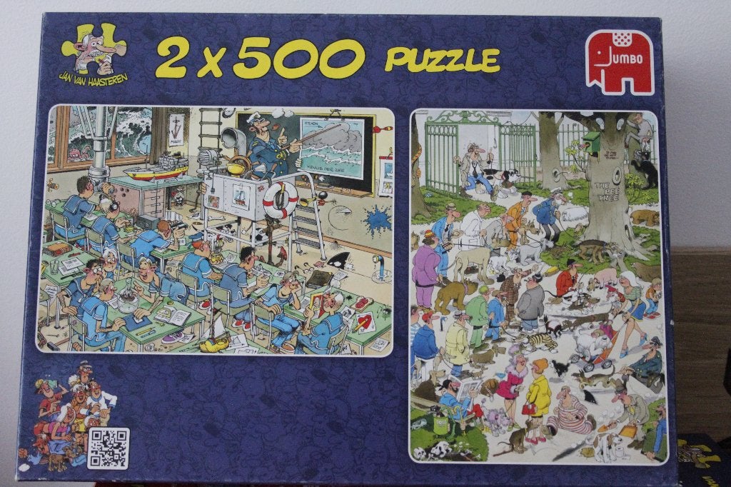 Jan van Haasteren Legpuzzel 2 x 500 stukjes, Ophalen of Verzenden, 500 t/m 1500 stukjes, Gebruikt, Legpuzzel