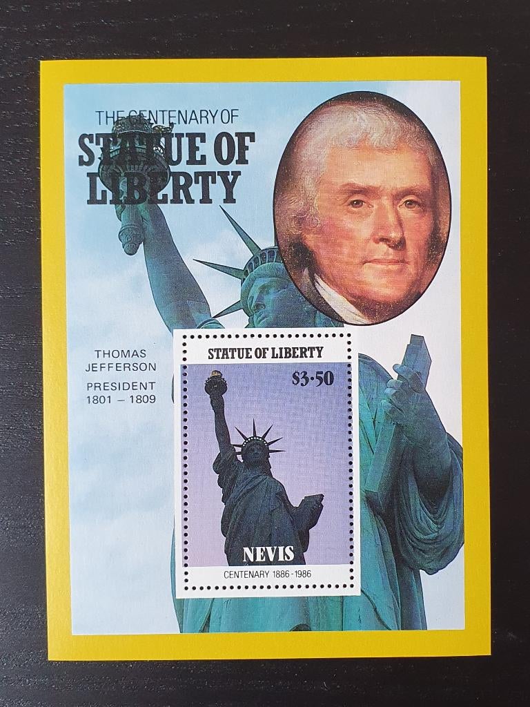 Nevis 1986 Vrijheidsbeeld Michel blok 12 postfris, Verzenden, Postfris, Noord-Amerika