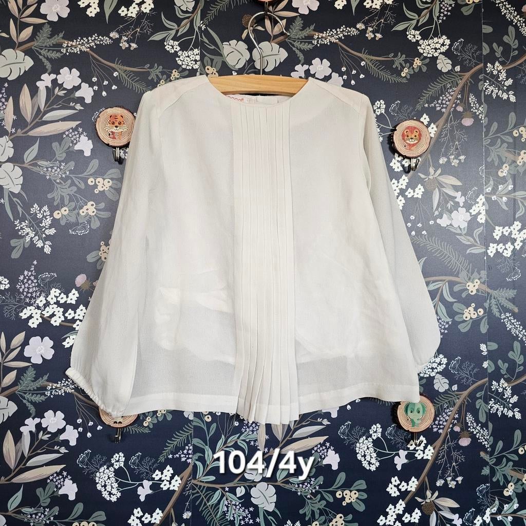 Witte blouse Gocco maat 104, Ophalen of Verzenden