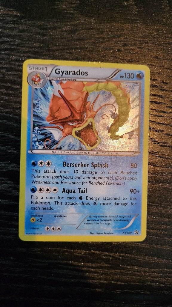 Pokémon Gyarados XY109 Holo Promo NM Exc, Ophalen of Verzenden, Zo goed als nieuw, Losse kaart, Foil