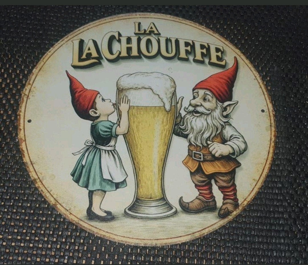 La chouffe wandbord, Ophalen of Verzenden, Reclamebord, Plaat of Schild, Overige merken