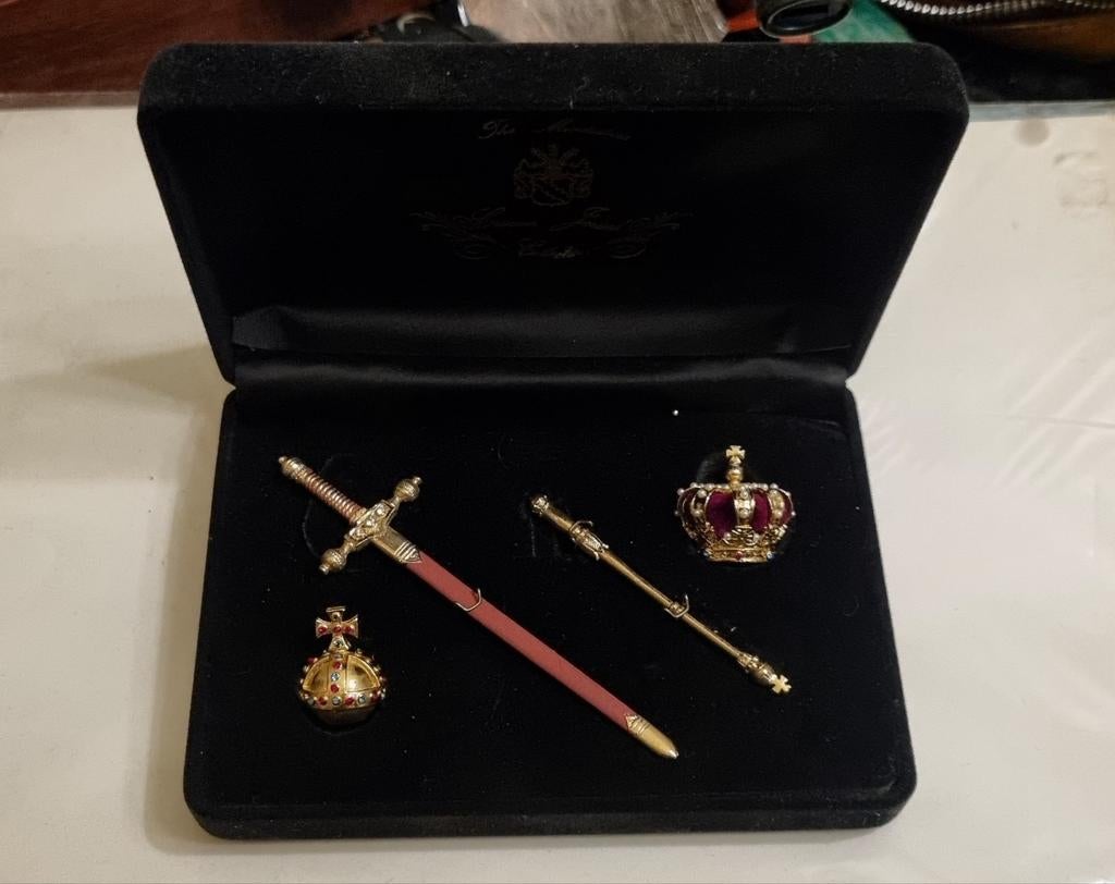 Miniatuur Kroonjuwelen Willem II Set - 24K Verguld, Ophalen of Verzenden, Nieuw