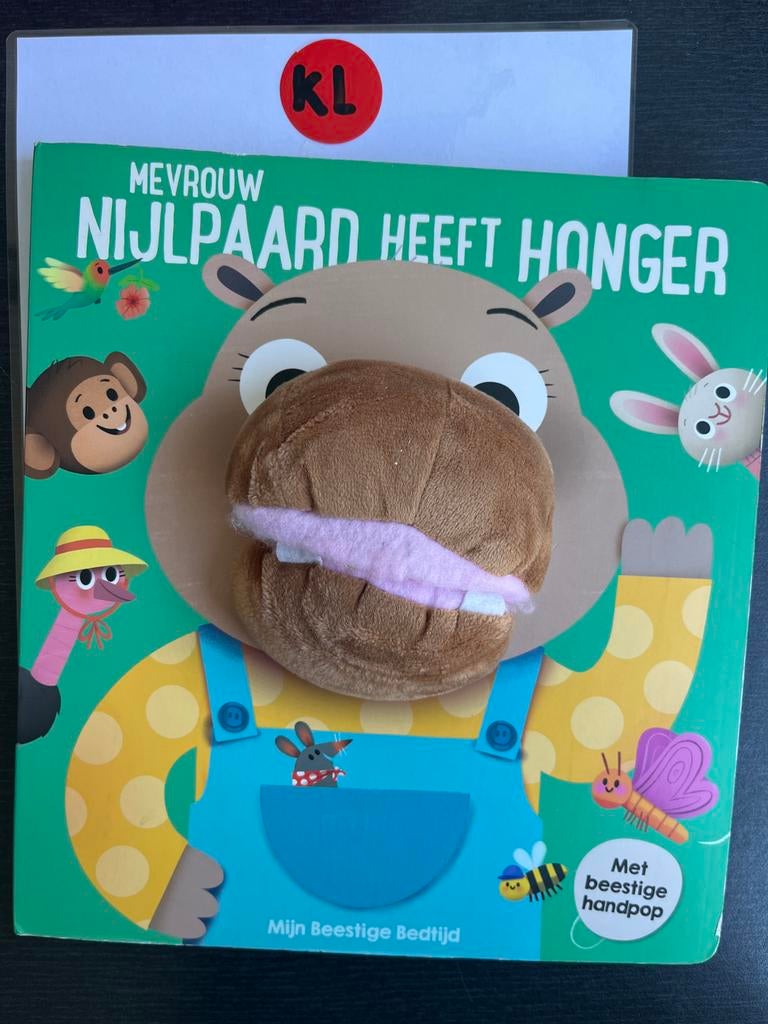 Mevrouw Nijlpaard Heeft Honger - Interactief Boek met Handpo, Boeken, Kinderboeken | Jeugd | onder 10 jaar, Ophalen of Verzenden