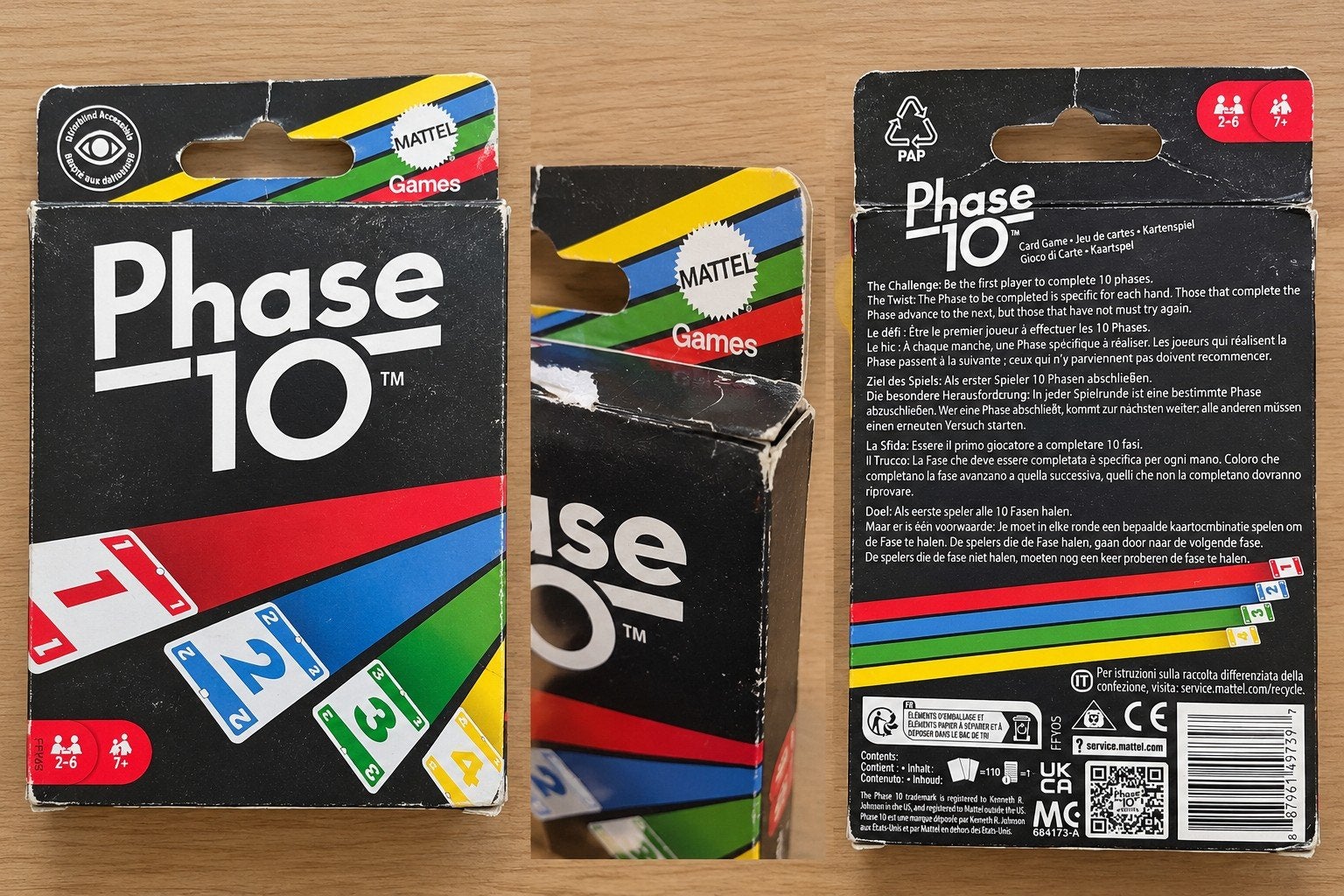 Mattel Phase 10 kaartspel – 2 tot 6 spelers, Ophalen of Verzenden