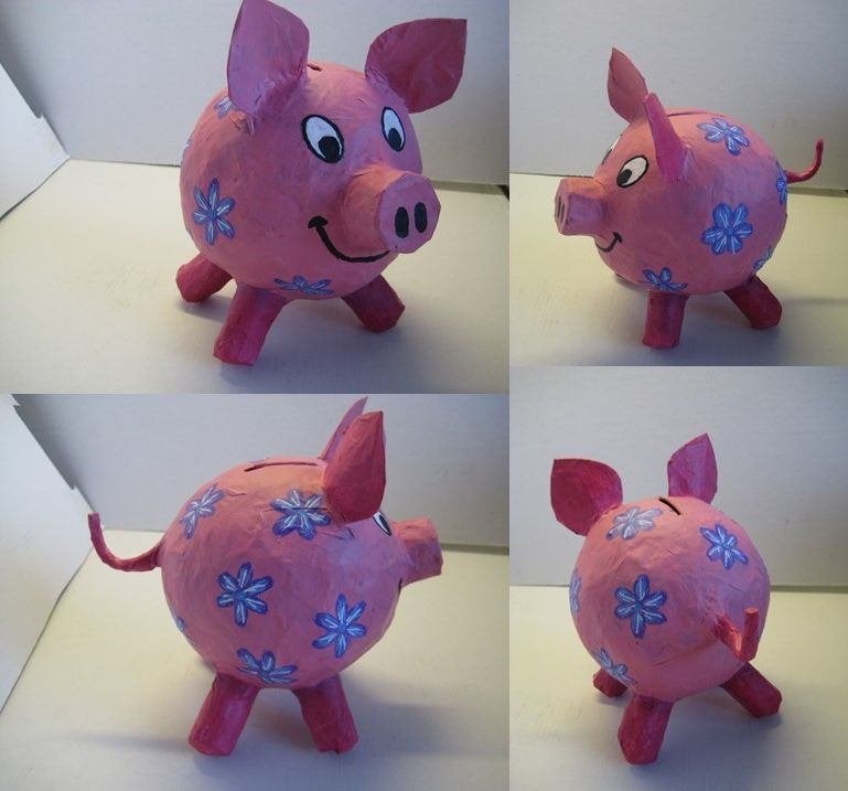 spaarpot Varken papier maché, Verzamelen, Ophalen, Nieuw, Overige materialen, Dier