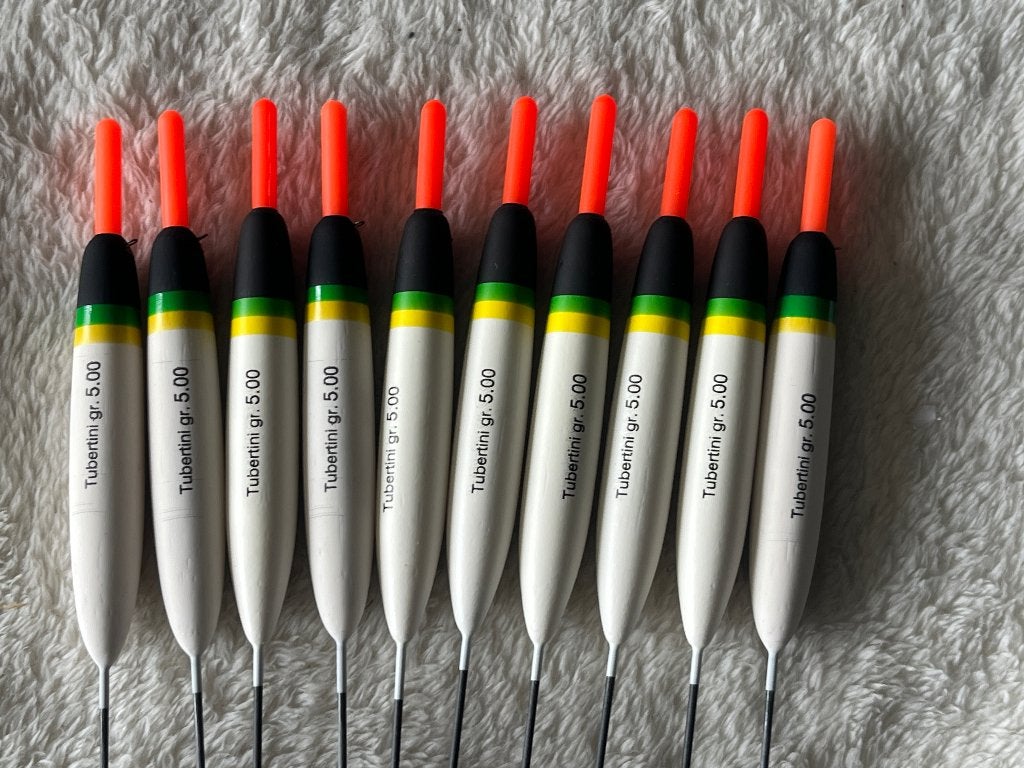 adv 906 / NIEUW set 20 dobbers TUBERTINI 5,00gr, Watersport en Boten, Ophalen of Verzenden, Nieuw, Dobber of Lood