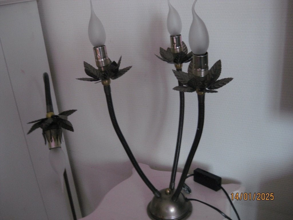 vintage tafellamp, Ophalen, Gebruikt, Vintage, Metaal