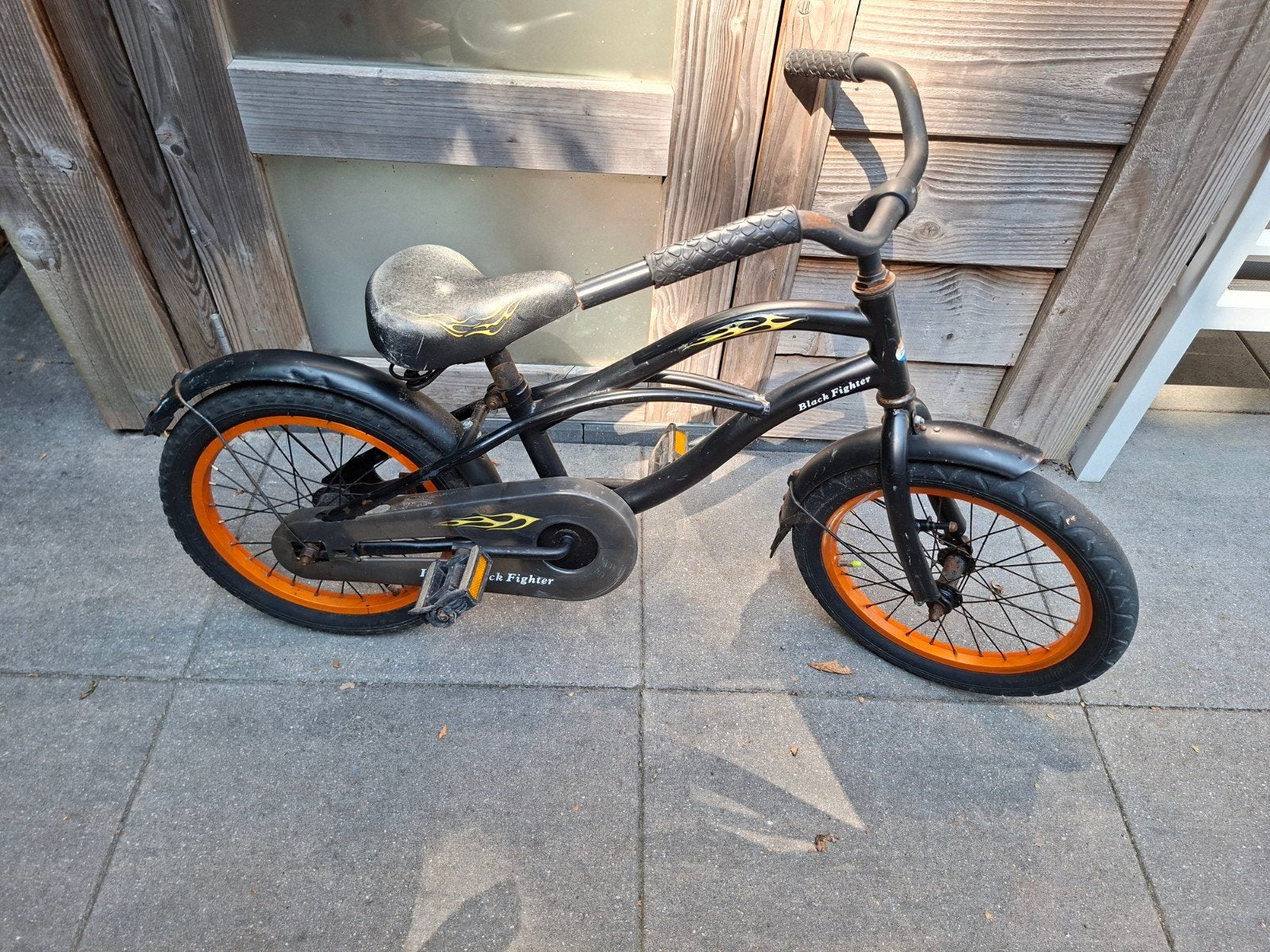Kinderfiets 16 inch - Black Fighter, Ophalen, Terugtraprem, Black Fighter, 16 tot 20 inch