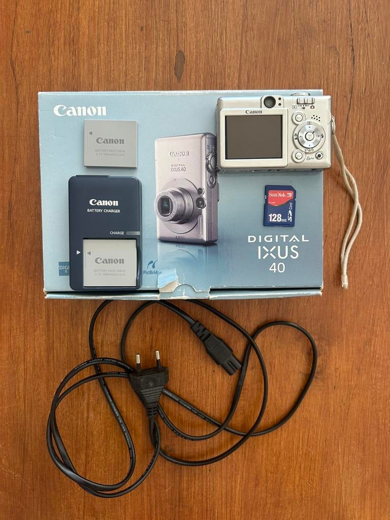 Canon Ixus 40 inclusief accessoires, Audio, Tv en Foto, Fotocamera's Digitaal, Gebruikt, Canon, Compact, Ophalen of Verzenden