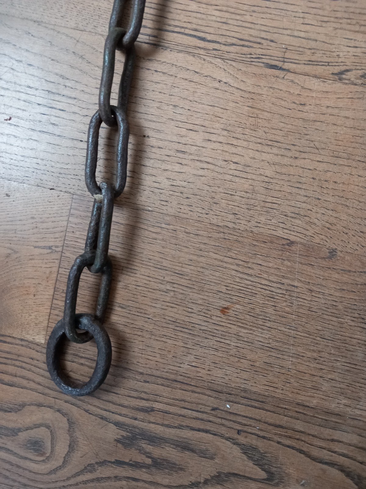 Zware ijzeren ketting met 8 schakels, Ophalen of Verzenden, Gebruikt, Zwart