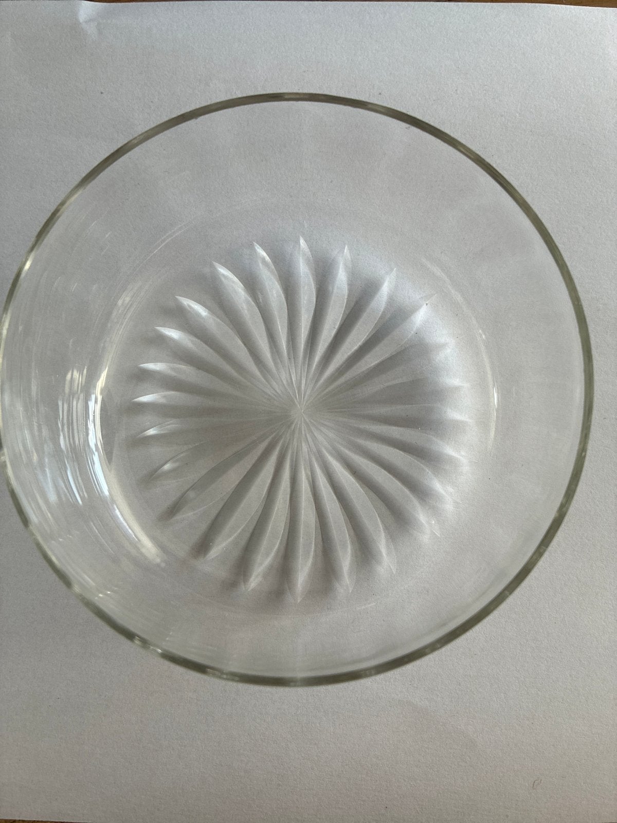 5 Glazen Schotels/Onderzetters met Sunburst Patroon, Antiek en Kunst, Ophalen of Verzenden