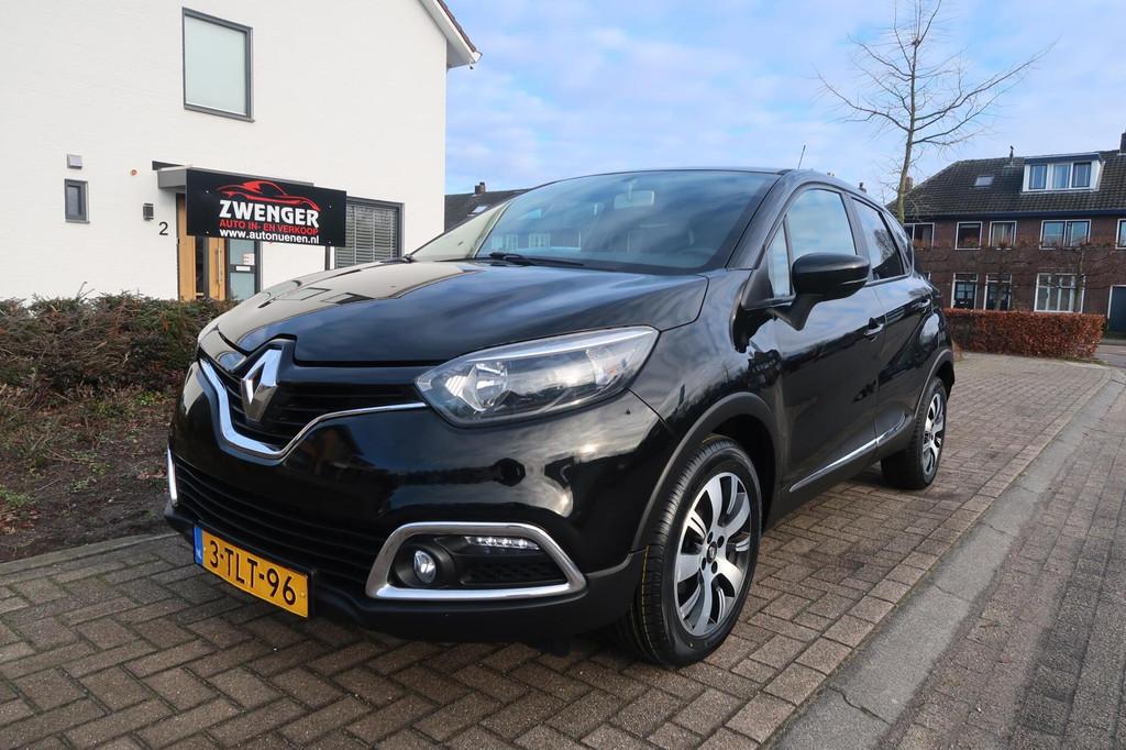 Renault Captur 0.9 TCe NAVIGATIE|CARPLAY|TREKHAAK|KEYLESS|BL, Auto's, Renault, Voorwielaandrijving, Stof, Gebruikt, Zwart