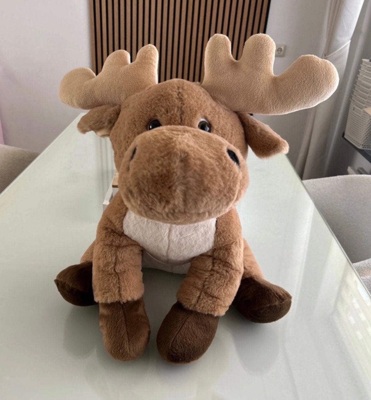 Grote knuffel eland - Zo goed als nieuw, Overige merken, Overige karakters, Overige typen, Ophalen of Verzenden