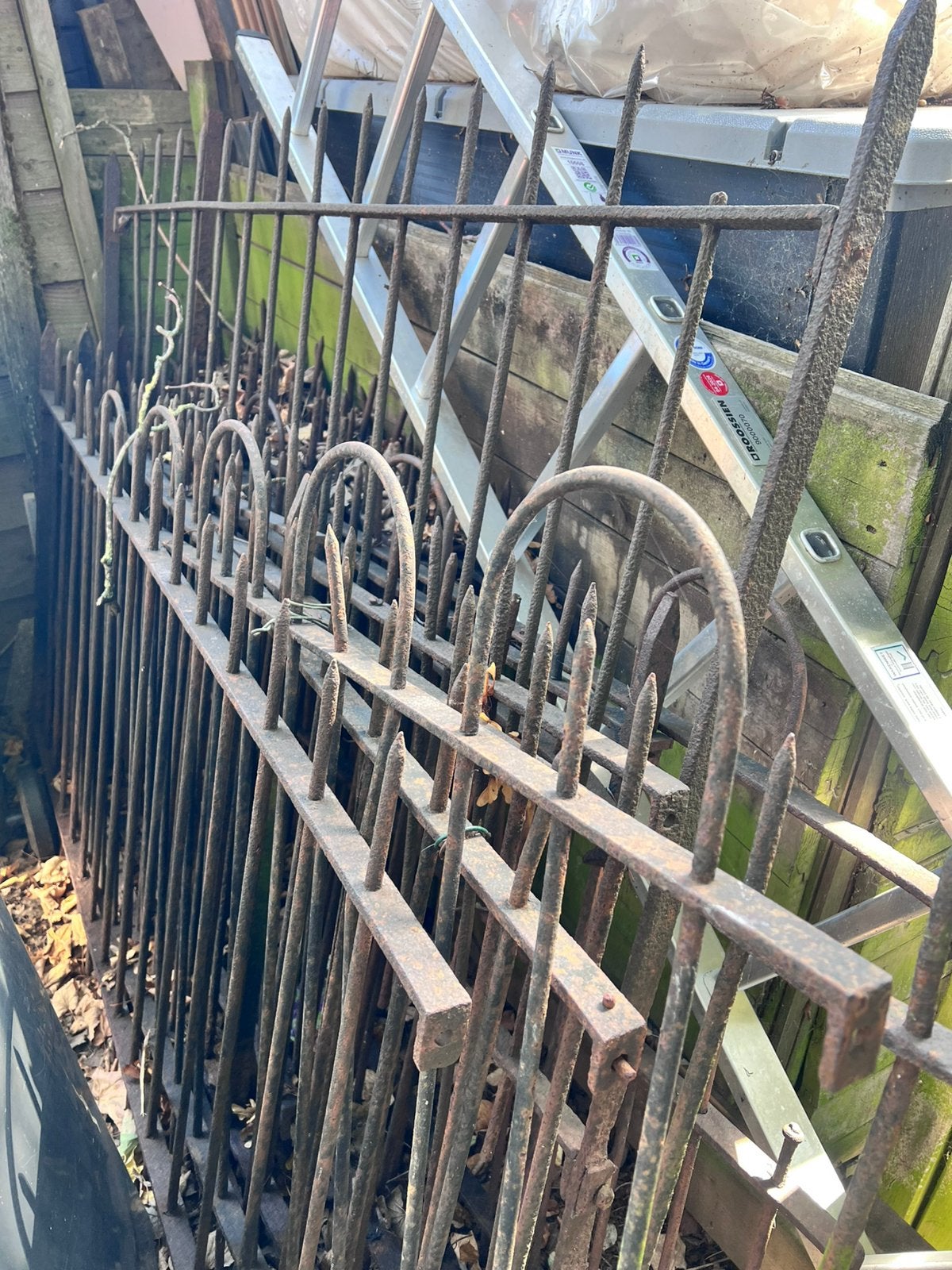 16 oude smeedijzeren tuinhekken | brocante / vintage, Tuin en Terras, Ophalen, Met poort, Gebruikt, Sierhekwerk