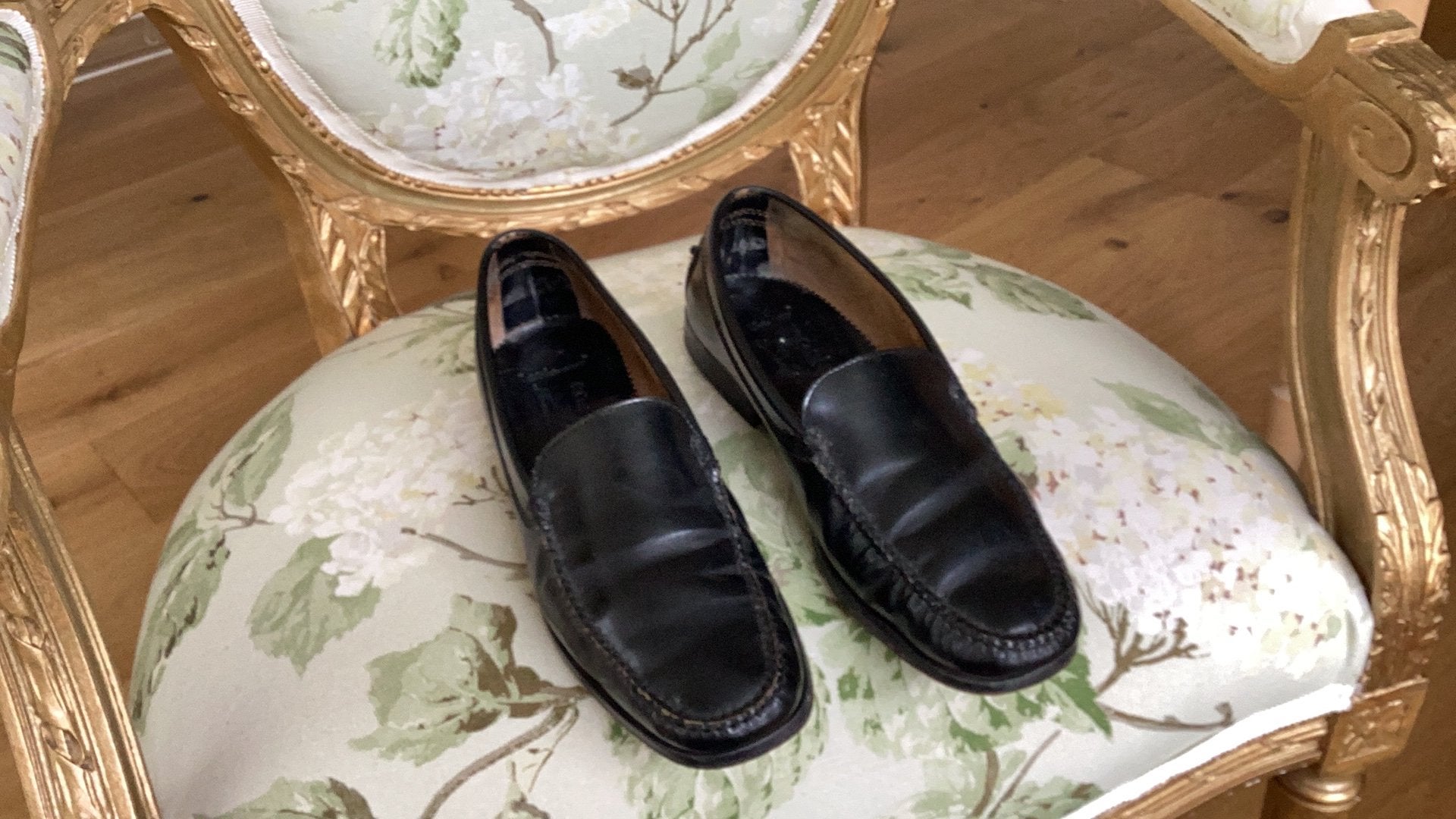 INSTAPPERS Zwart leer, zgan PENNY Shoes E17,50 maat 39., Ophalen of Verzenden, Zo goed als nieuw, Zwart