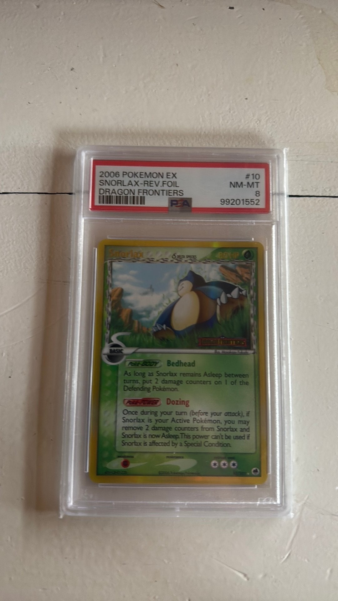 Snorlax [Reverse Holo] #10 Pokemon Dragon Frontiers, Ophalen of Verzenden, Zo goed als nieuw