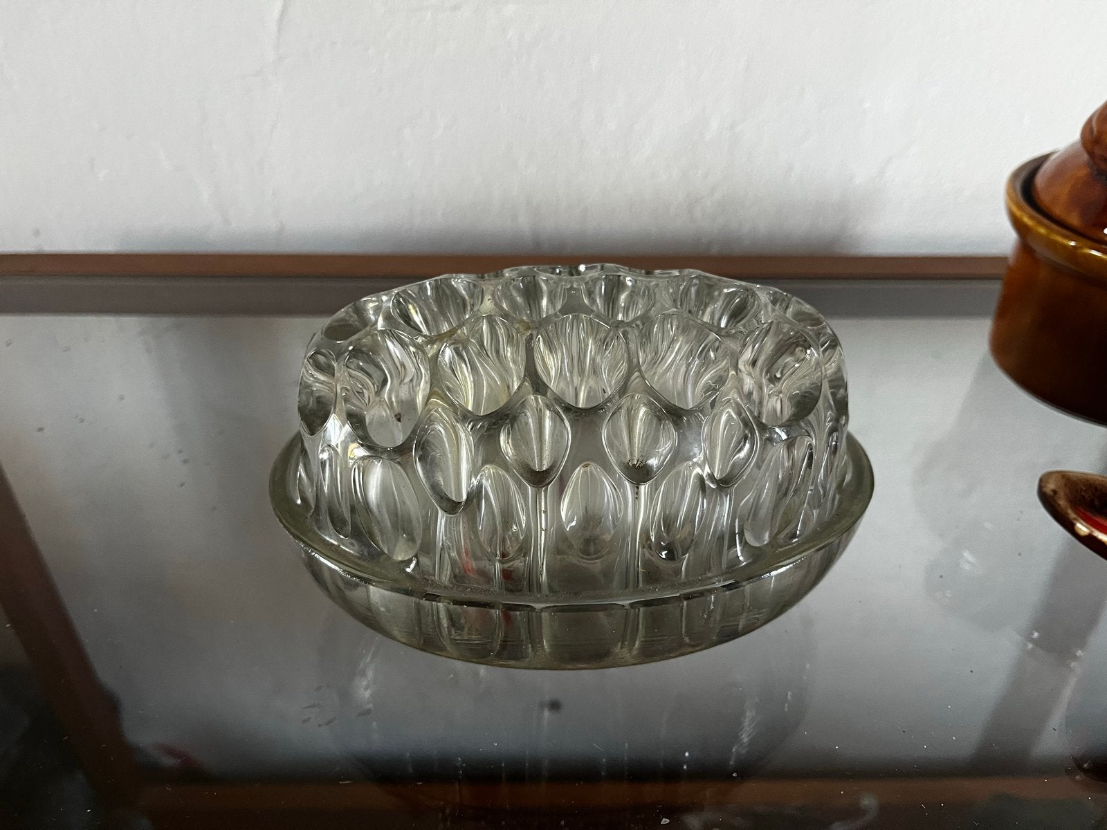 Vintage Glazen Bloemenvanger / Kikker, Ophalen of Verzenden