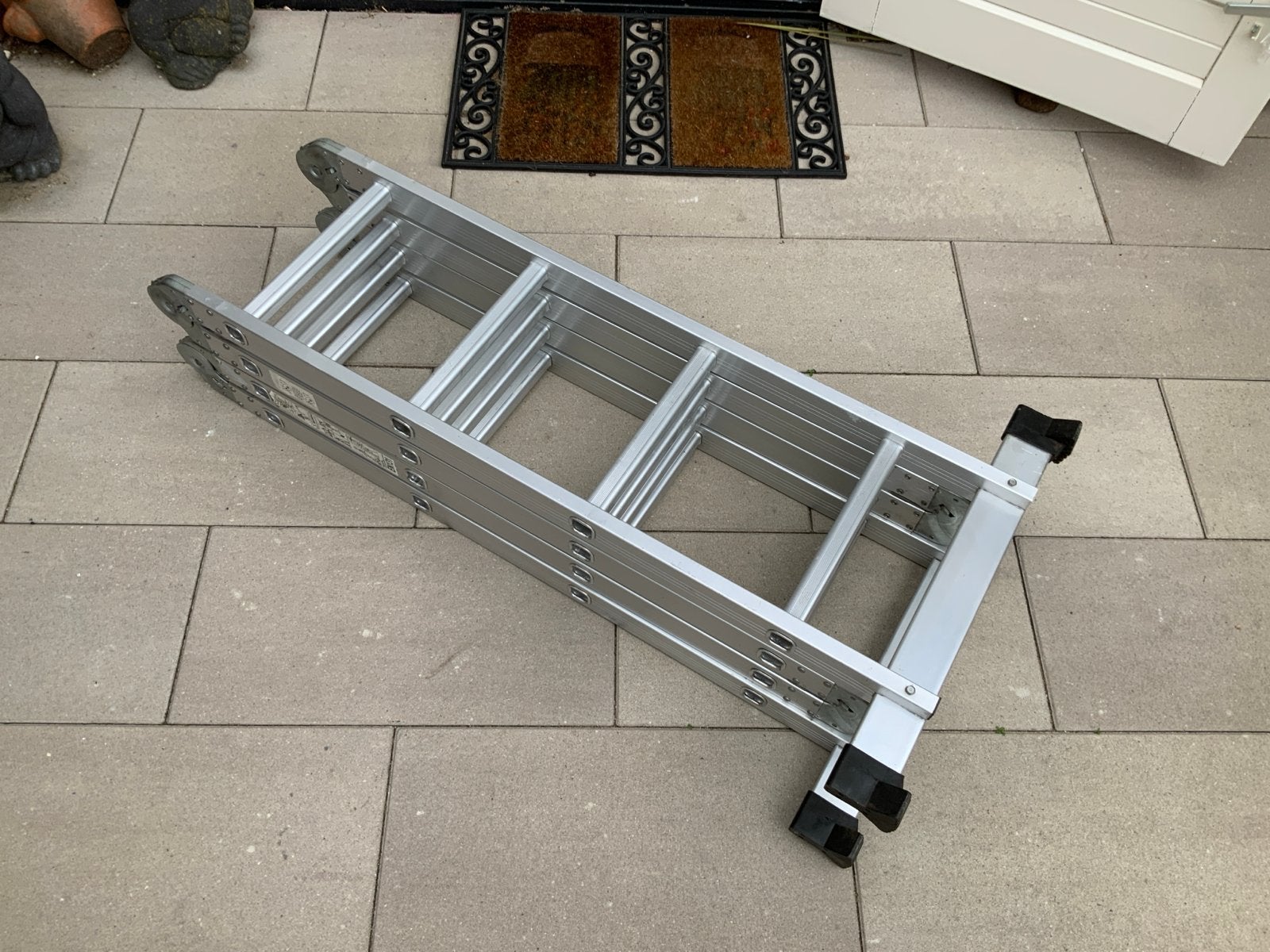 Multifunctionele aluminium vouwladder, 4,6 meter / 4 sports, Doe-het-zelf en Verbouw, Ophalen, Zo goed als nieuw, Ladder, Opvouwbaar of Inschuifbaar