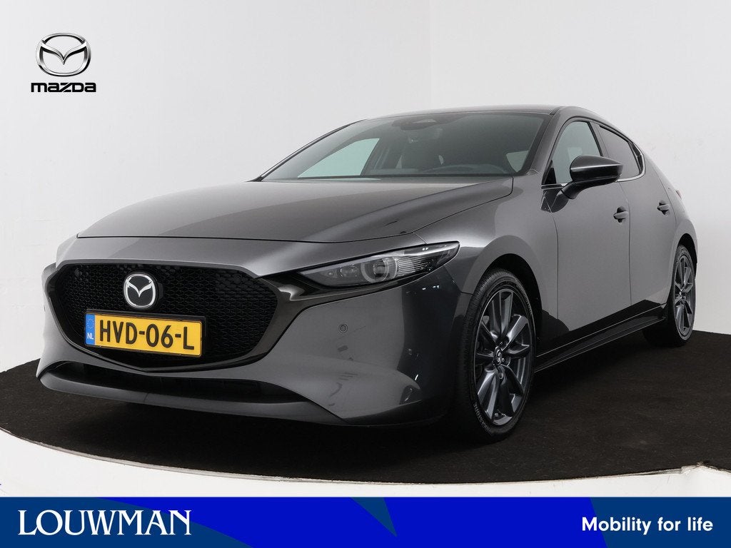 Mazda 3 2.5 e-SkyActiv-G M Hybrid 140 Takumi automaat | Lede, Auto's, Mazda, Bedrijf, Te koop, 360° camera, ABS, Achteruitrijcamera