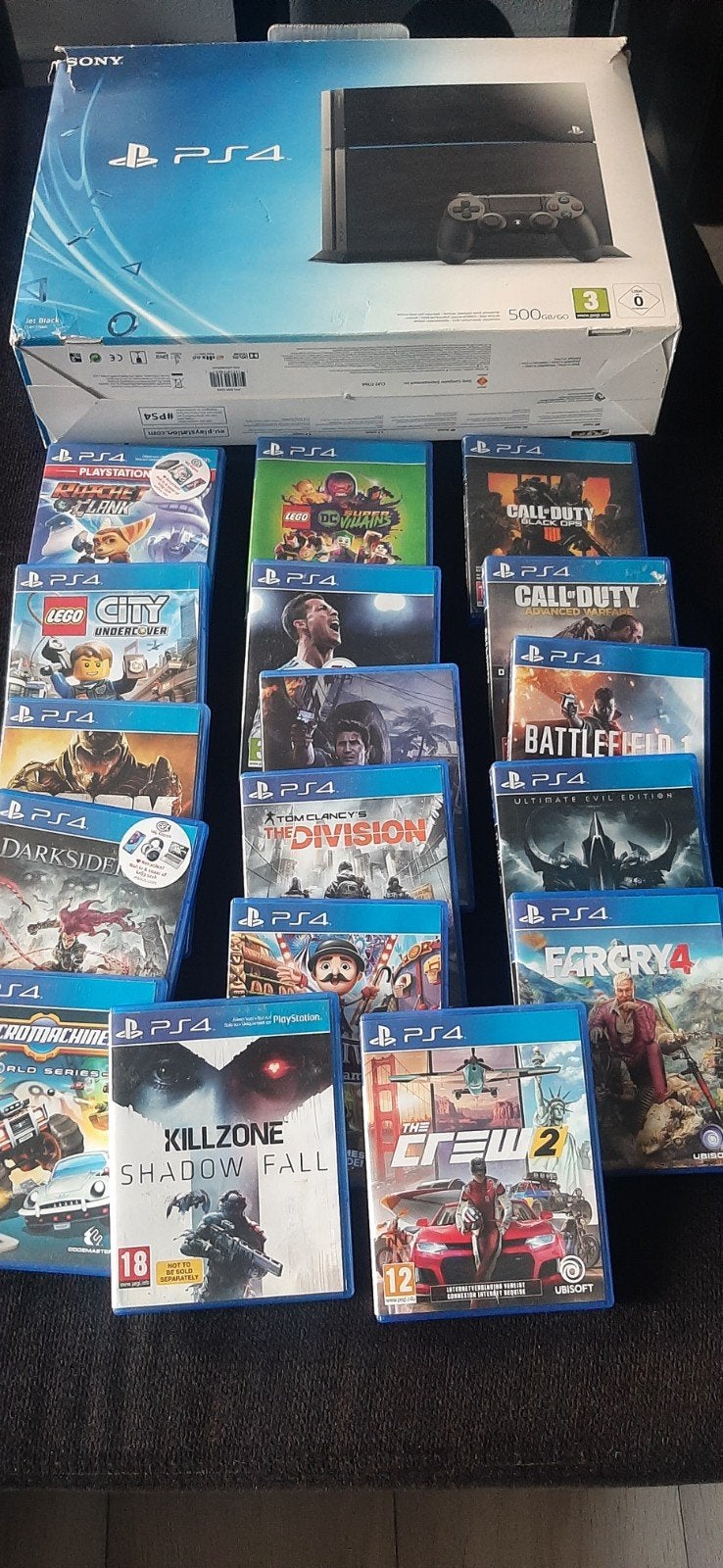 sony playstation 4 met veel spellen 135,00, Ophalen, Met 2 controllers, Original