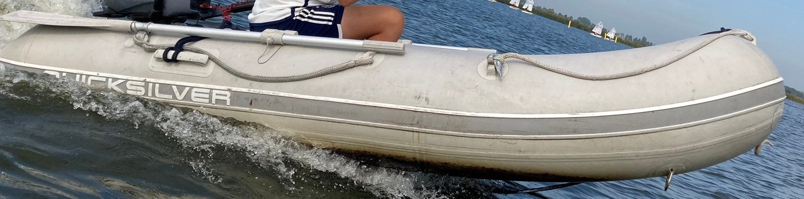 Gratis rubberboor quicksilver 290cm, Watersport en Boten, Ophalen of Verzenden, Gebruikt, Motor en Techniek, Motorboot
