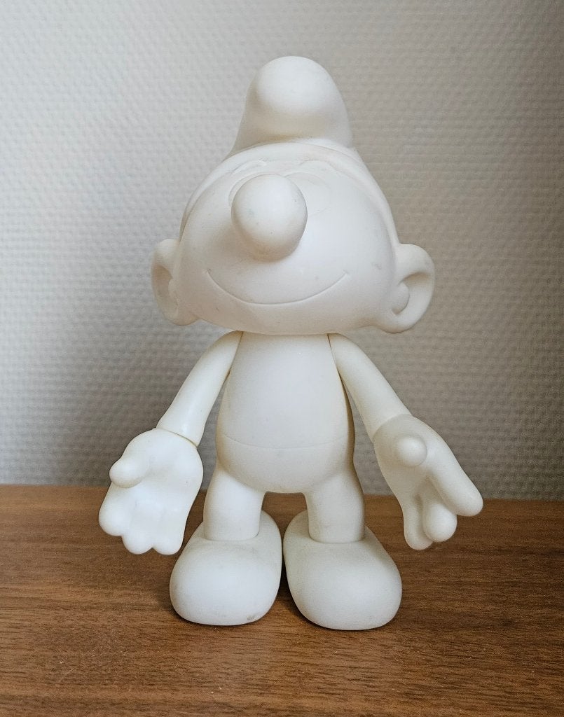Witte smurf, 18 cm, Ophalen of Verzenden, Zo goed als nieuw, Verschillende Smurfen, Overige typen