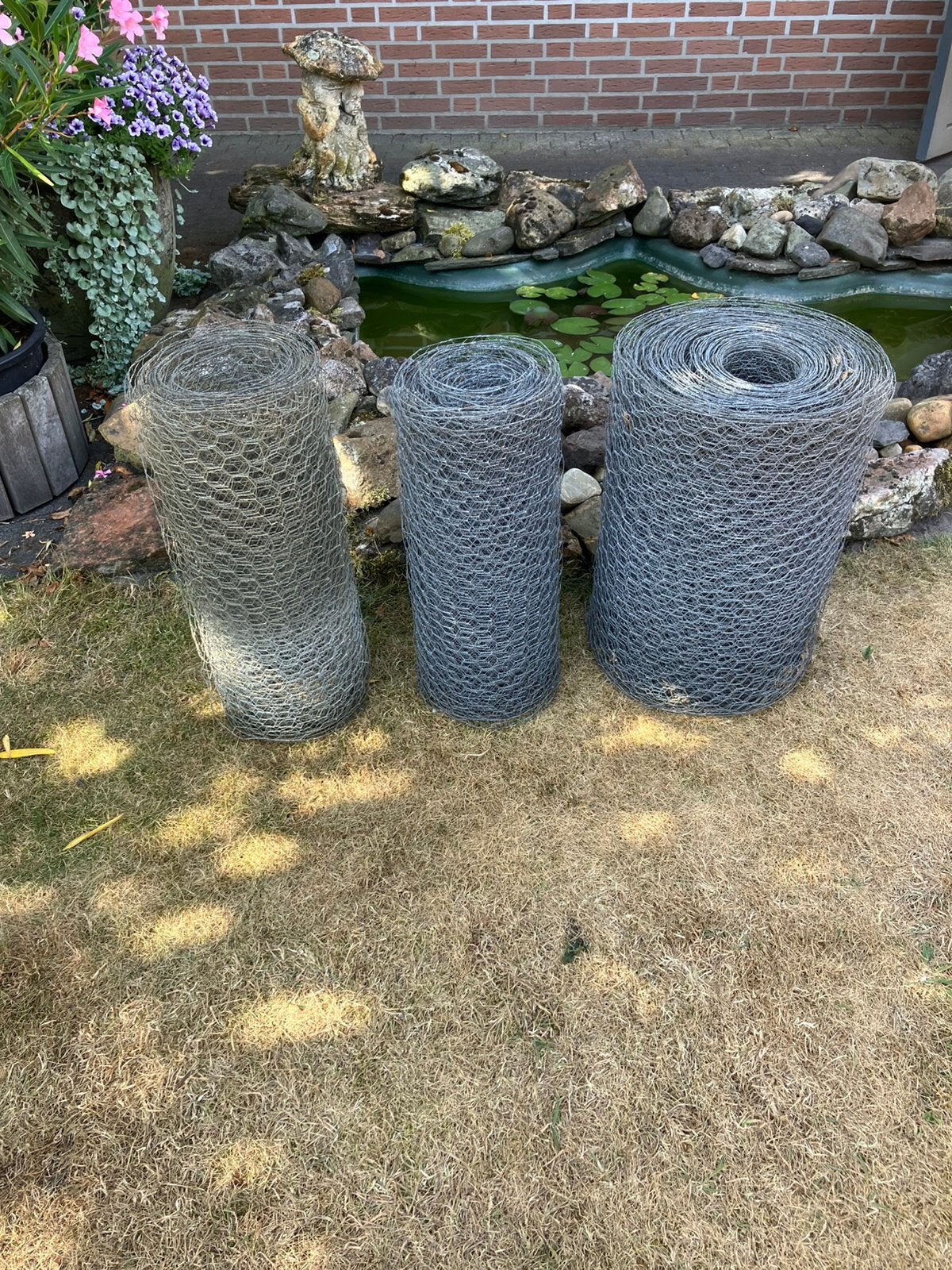 Drie rollen kippengaas, Ophalen, Zo goed als nieuw, Minder dan 10 meter