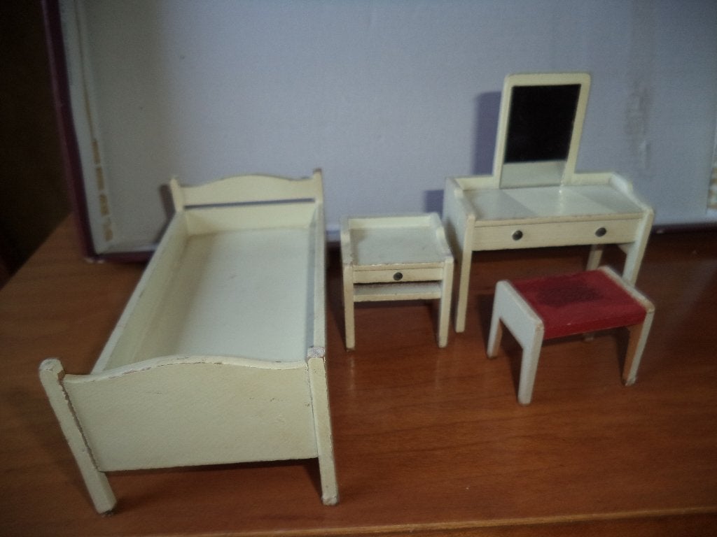 1962 Lundby slaapkamer set poppenhuis, Ophalen of Verzenden, Gebruikt, Poppenhuis