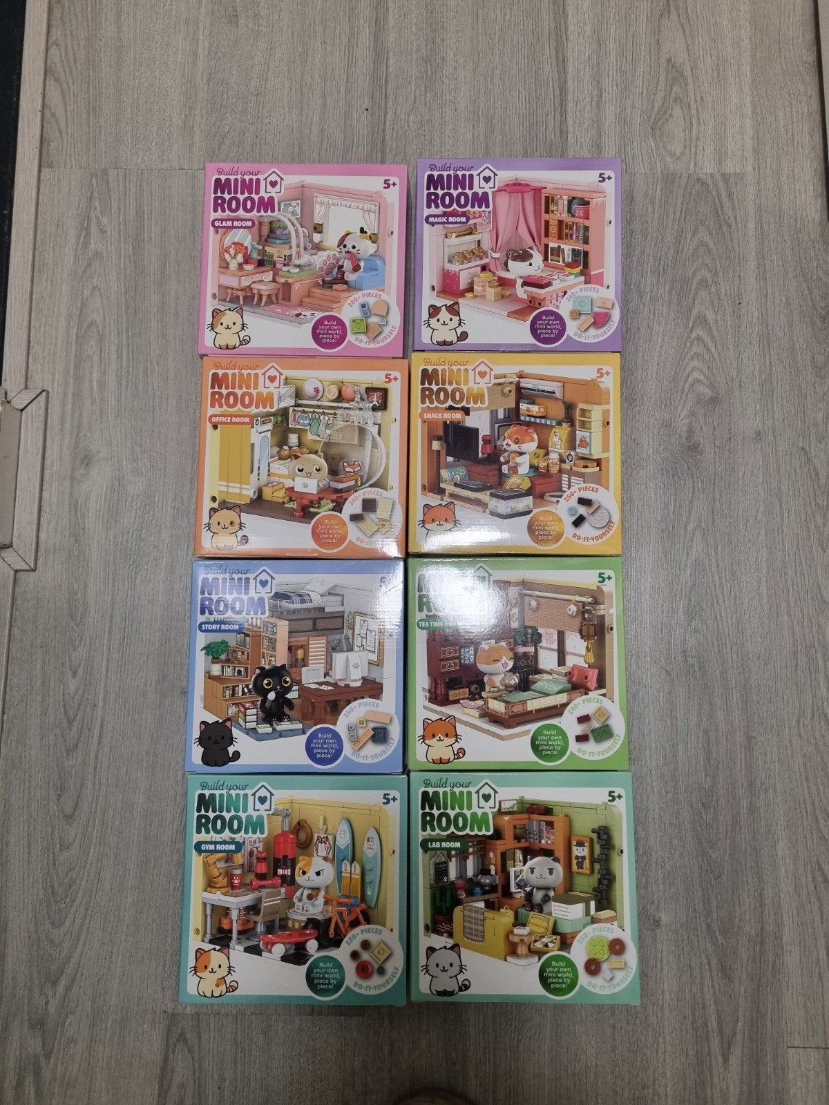 Complete set Kawaii Mini Room bouwblokjes - 8 verschillende, Ophalen of Verzenden, Nieuw, Overige merken