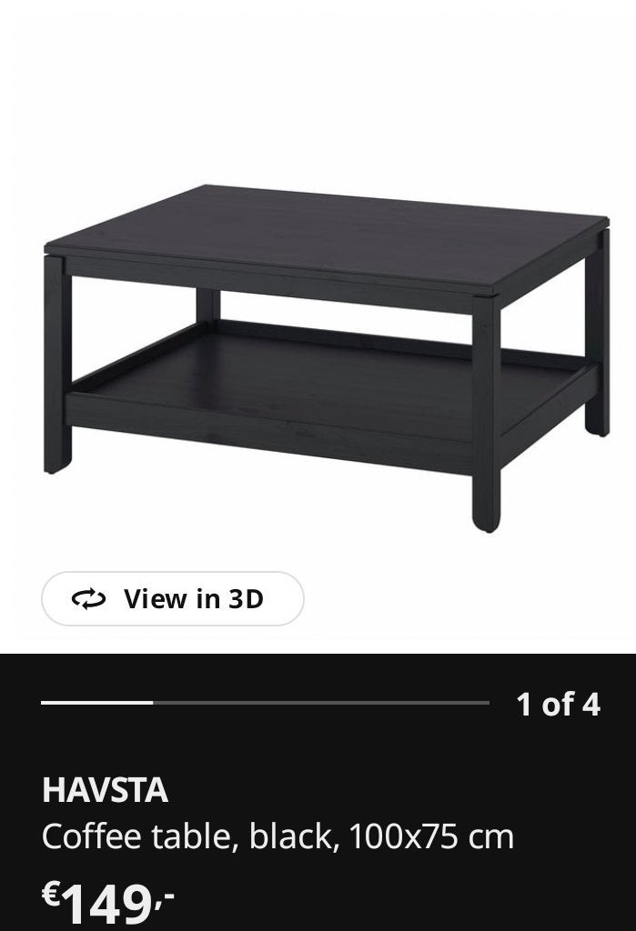 Ikea HAVSTA coffee table..2 month old, Ophalen, 50 tot 100 cm, 50 tot 100 cm, Zo goed als nieuw
