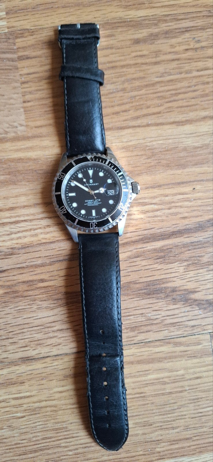 Steinhart Ocean One duikhorloge - Zo goed als nieuw, Overige merken, Leer, Staal, Polshorloge