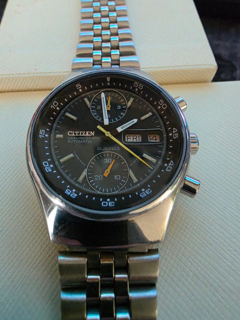 Citizen 67-9119 Spyder Flyback Automatisch Chronograph, Ophalen, Staal, Staal, Zo goed als nieuw
