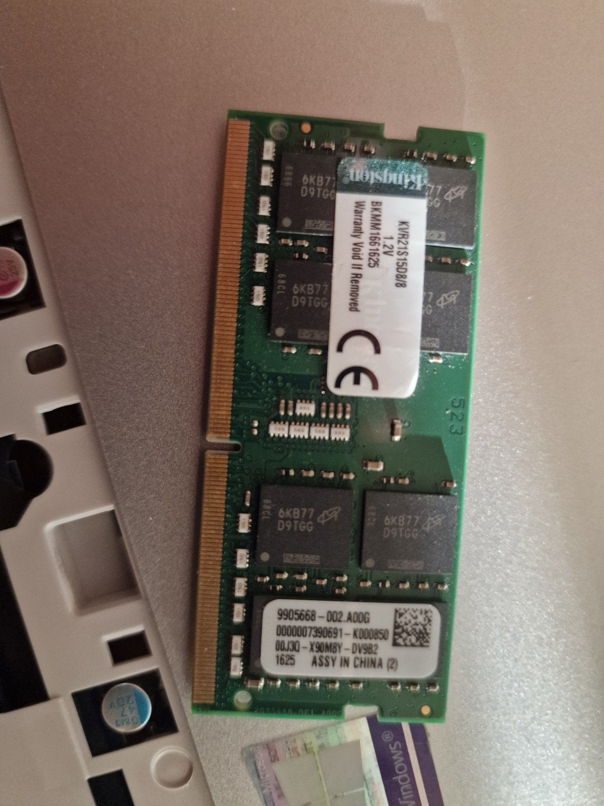 Kingston 8GB DDR4 sodimm ram geheugen(laptop), Computers en Software, RAM geheugen, Ophalen, Gebruikt, DDR4, Laptop