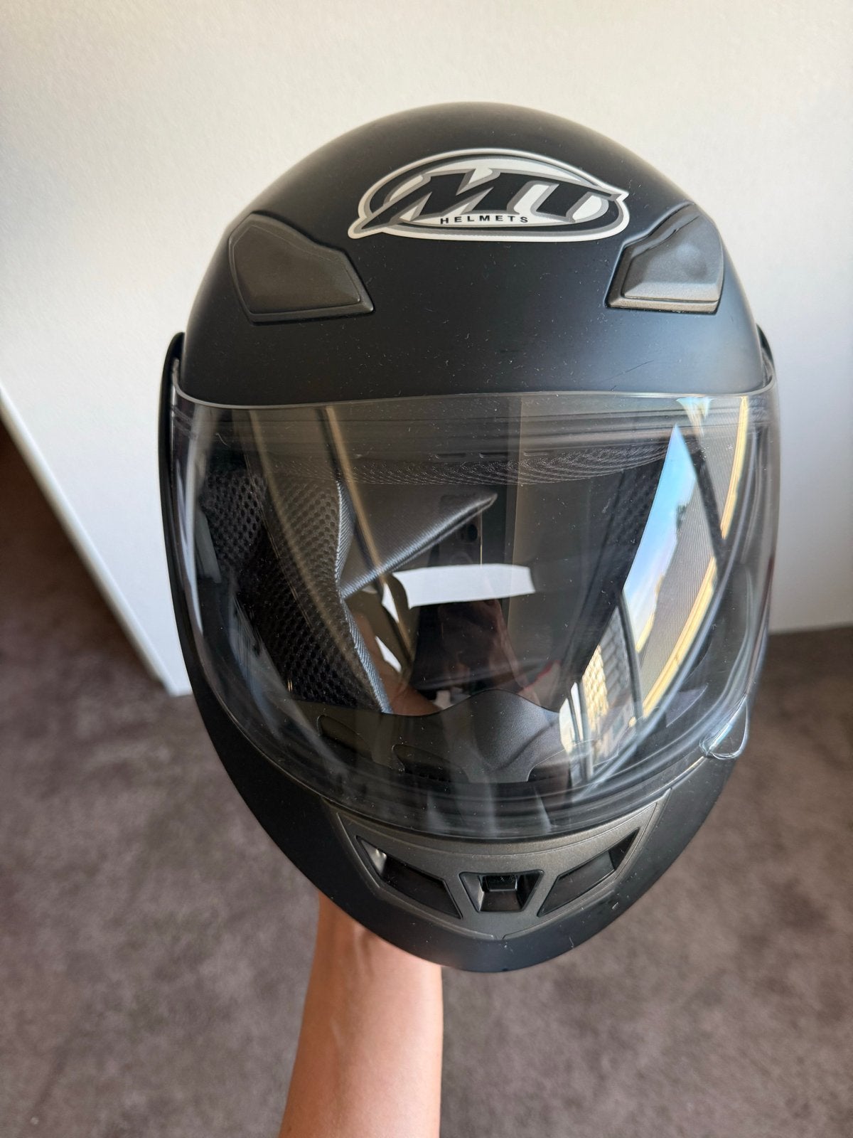 MT Helmets Integraalhelm Zwart - Maat S (55-56 cm), Motoren, Ophalen of Verzenden, Tweedehands, Heren, Overige typen