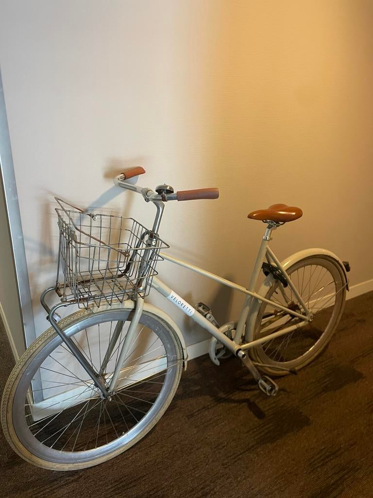 Veloretti Caferacer beige - 52cm, Fietsen en Brommers, Fietsen | Dames | Damesfietsen, Gebruikt, Versnellingen, 50 tot 53 cm, Ophalen