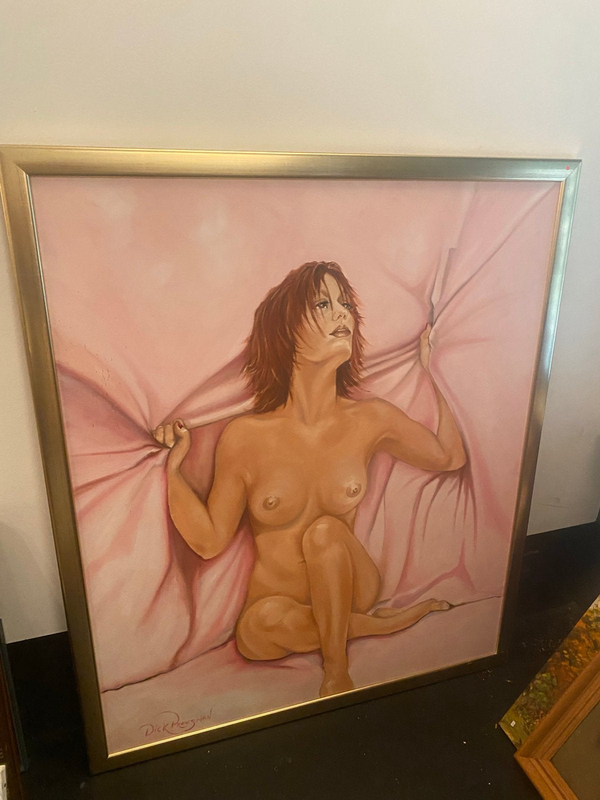 Naaktportret van vrouw, olieverf op doek, Ophalen, Doek, Portret of Personen, Realistisch