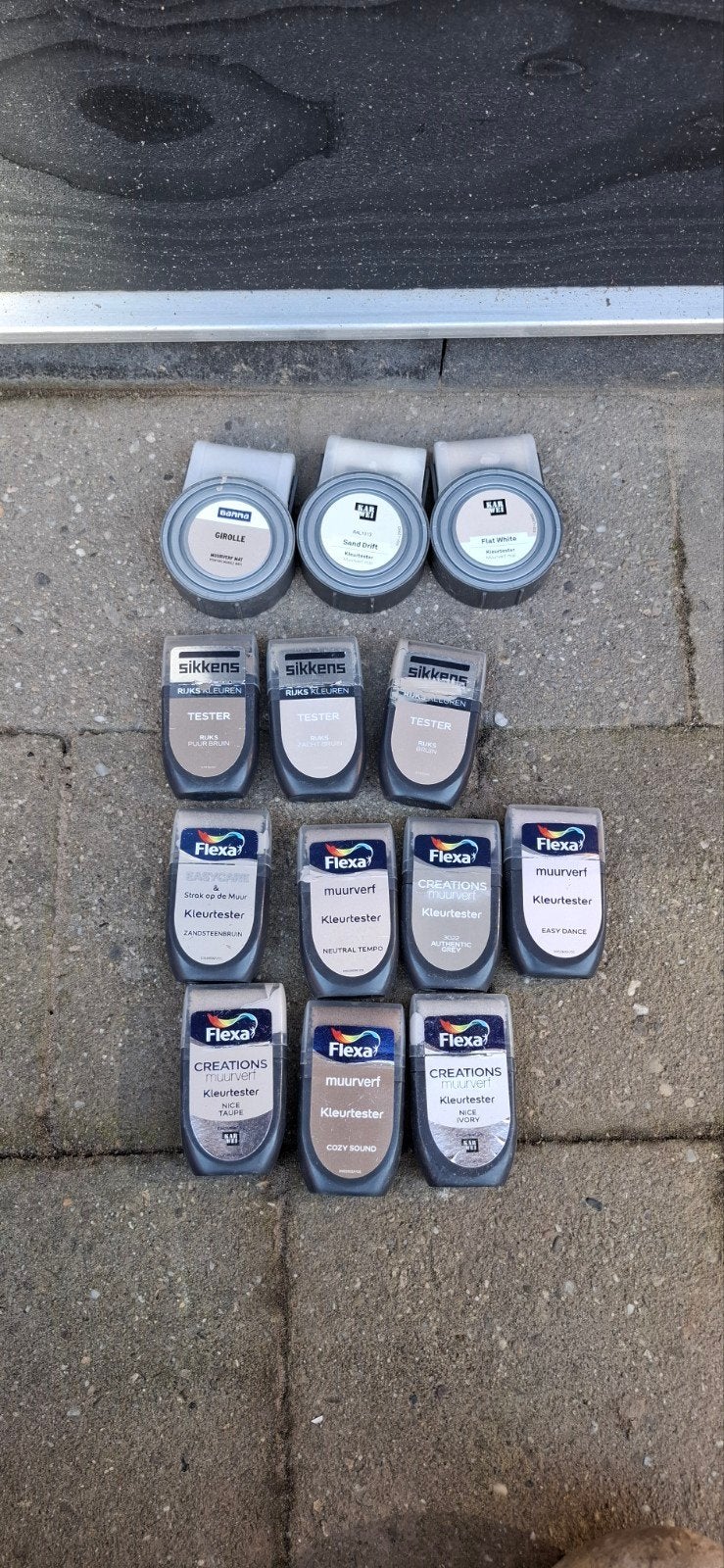Verf testers van Flexa, Sikkens, Karwei en Gamma, Overige kleuren, Ophalen of Verzenden, Minder dan 5 liter, Verf